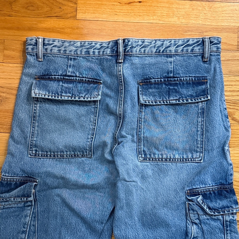 ZARA CARGO JEANS BLUE SIZE 12 B01 - Picture 5 of 7
